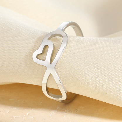 Heart Infinity Open Ring