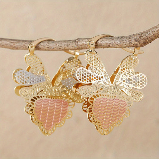 Pastel Enamel Butterfly Drop Earrings