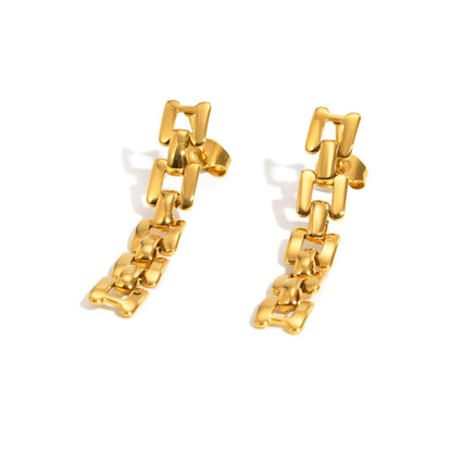 Bold Link Chain Drop Earrings