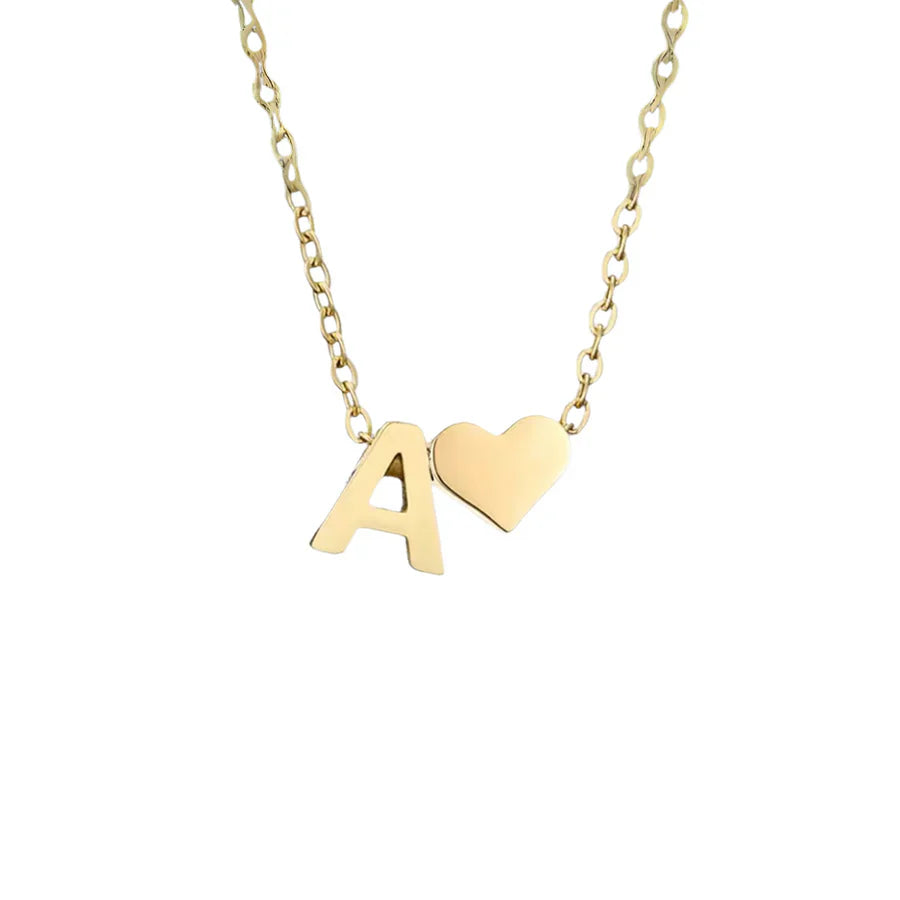 Heart Initial Necklace