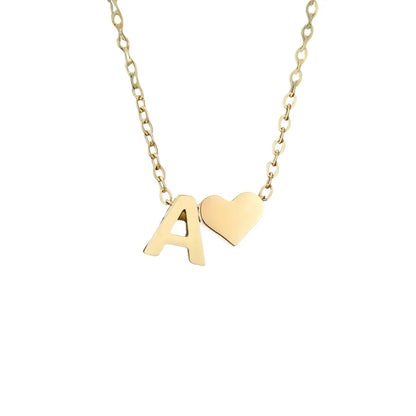 Heart Initial Necklace