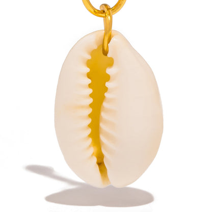 Cowrie Shell Hoop Earrings