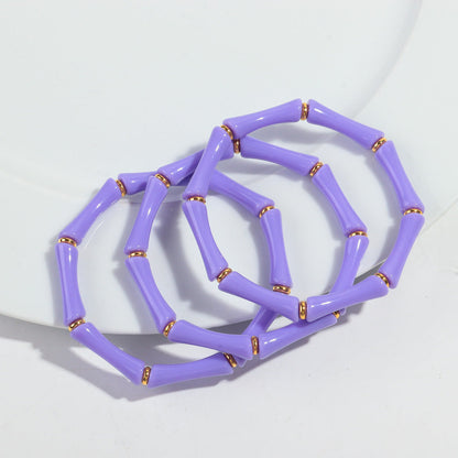 3pcs Gold Bamboo Bangle Bracelet Stack