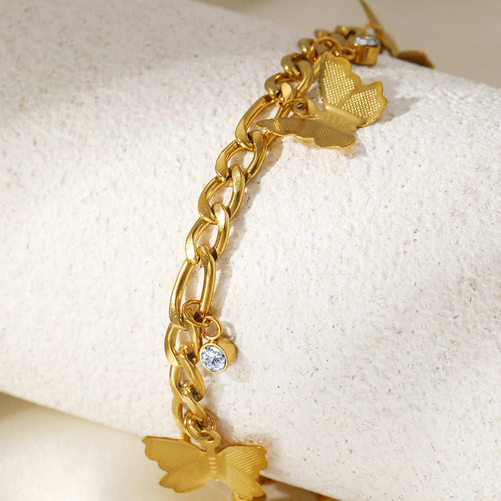 Butterfly Charm Chain Anklet