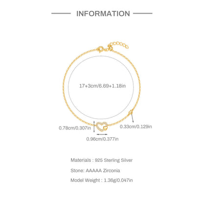 925 Gold Crystal Bracelet