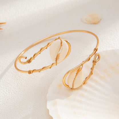 Cowrie Shell Double Arm Cuff