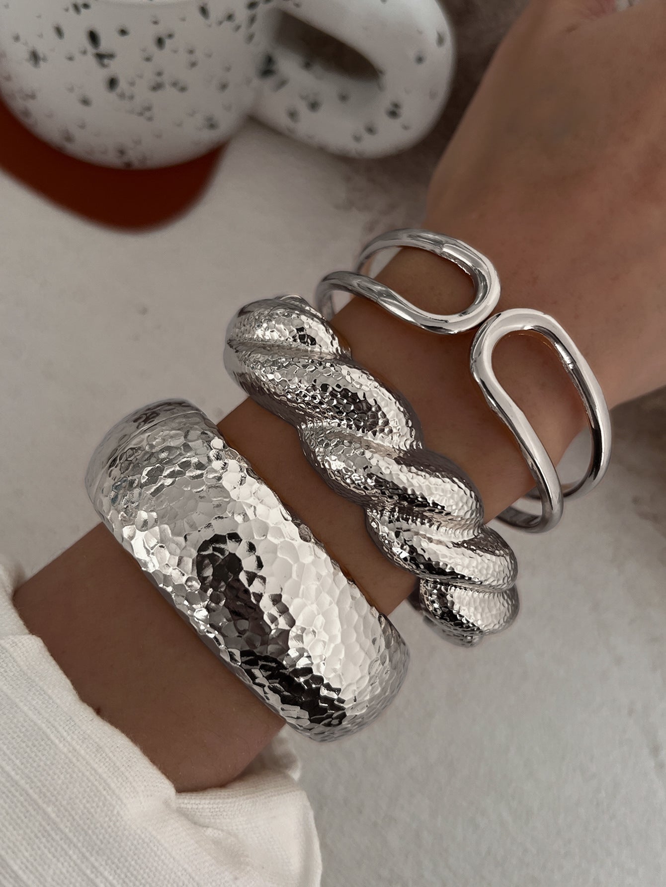 Hip Hop Geometric Cuff Bracelet