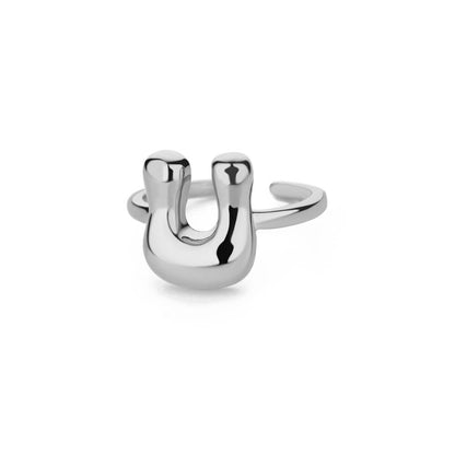 Gold Initial Statement Ring
