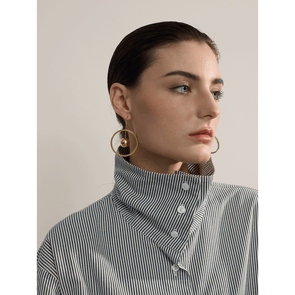 Geometric Sphere Drop Earrings