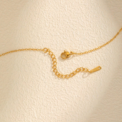 Gold Floral Drop Pendant Necklace