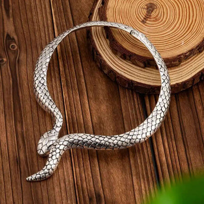 Punk Snake Torques Choker Necklace