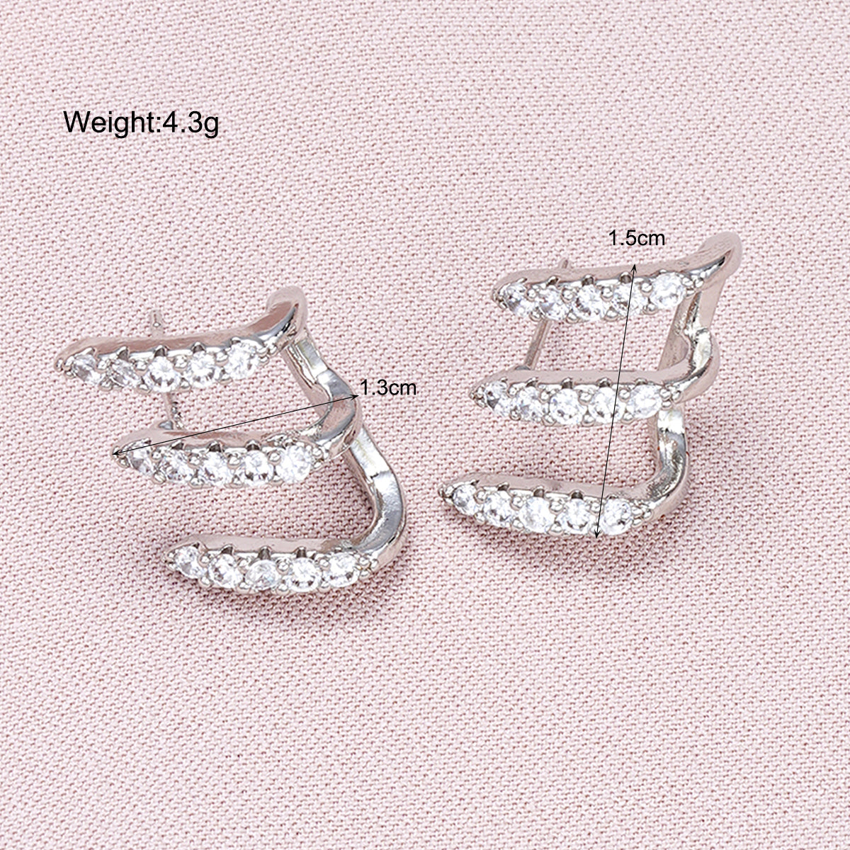 Claw-Set Sparkle Ear Trio