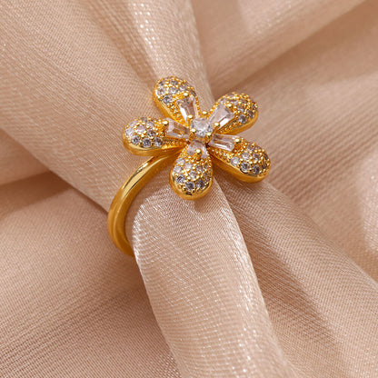 Diamond Bloom Cocktail Ring