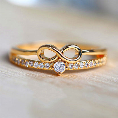 Chic Bow Infinity Zirconia Ring