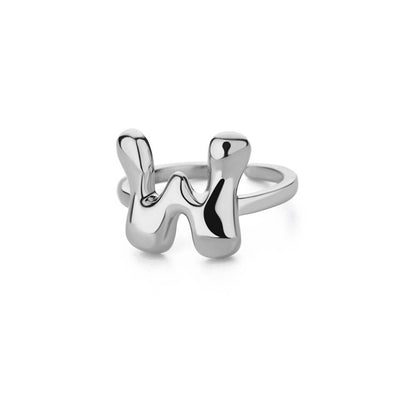 Gold Initial Statement Ring