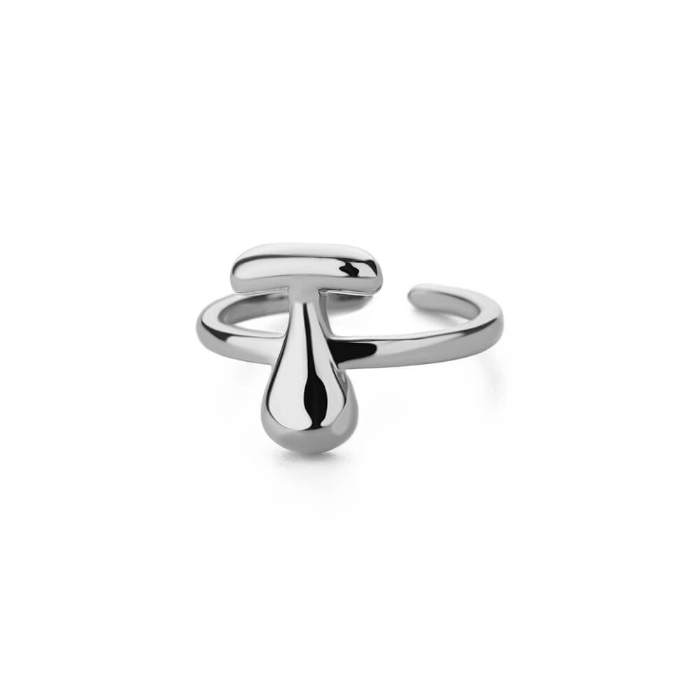 Gold Initial Statement Ring