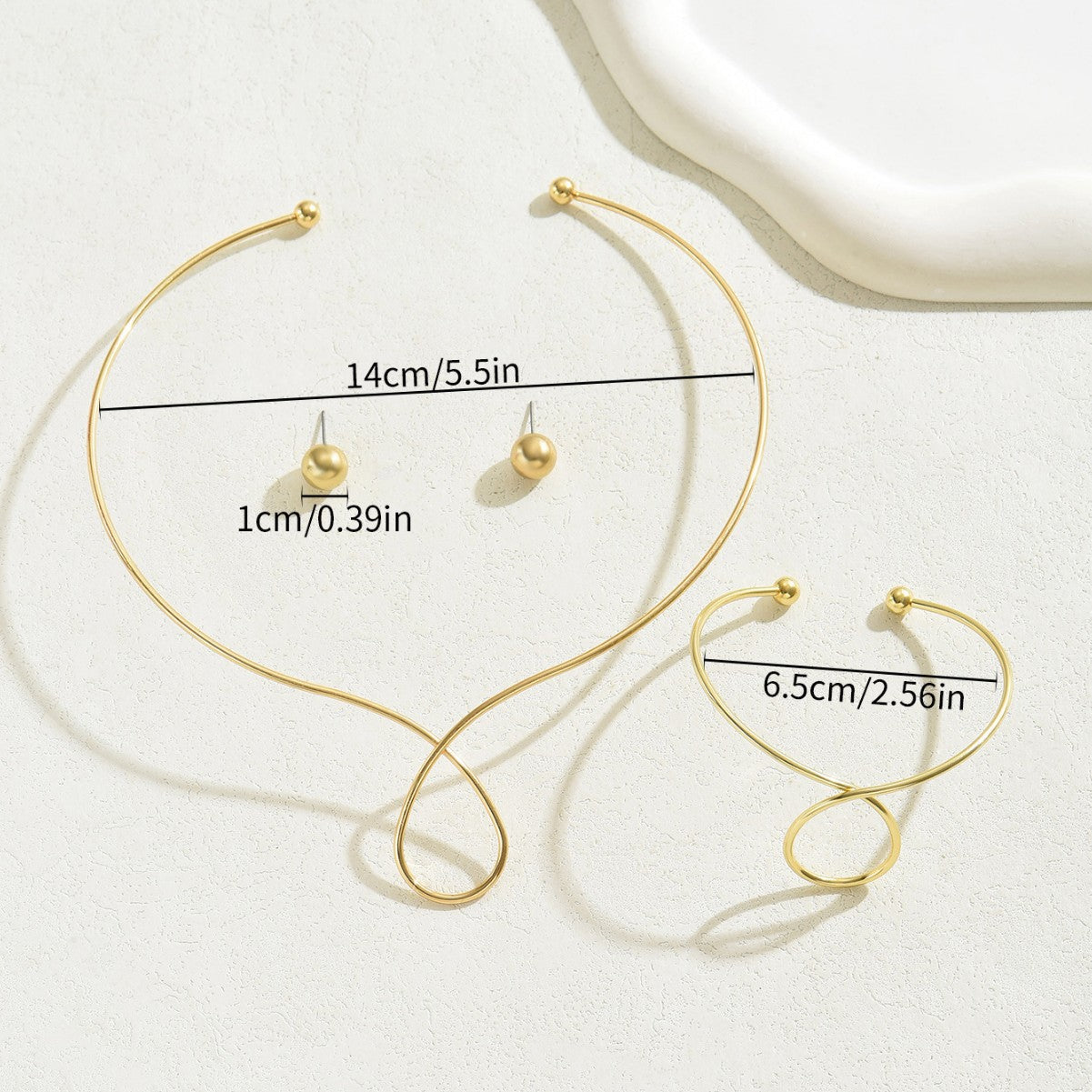 3pc Modern Loop Jewelry Set