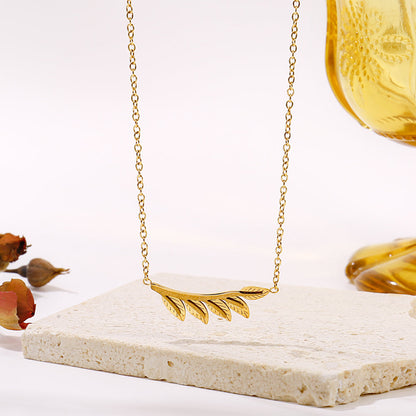 Gold Leaf Charm Necklace