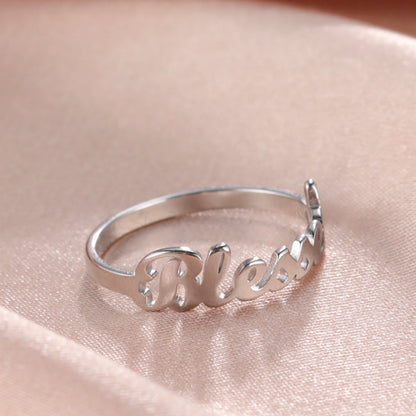 Stainless Steel “Blessed” Ring