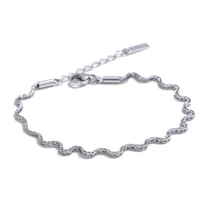 Dainty Gold Chain Drop Bracelet