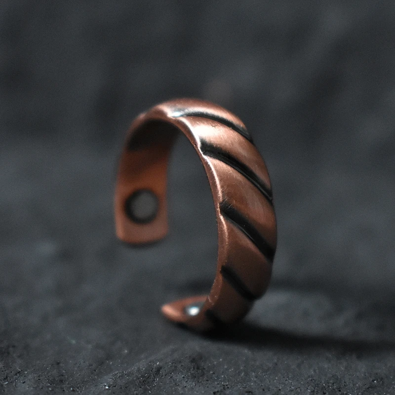 Vintage Wave Copper Ring