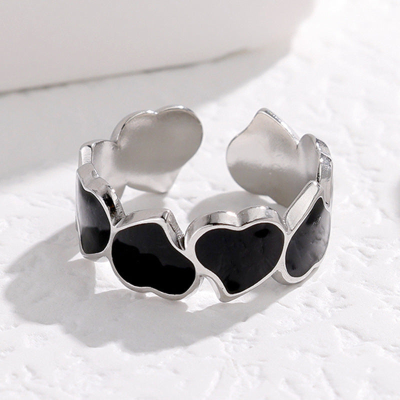 Boho Heart Stainless Steel Ring