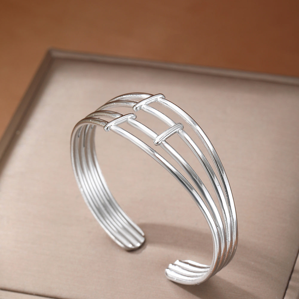 Geometric Cage Cuff Bracelet