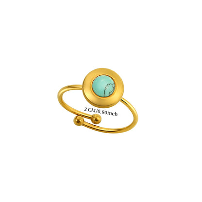 Round Tiger Eye Accent Ring