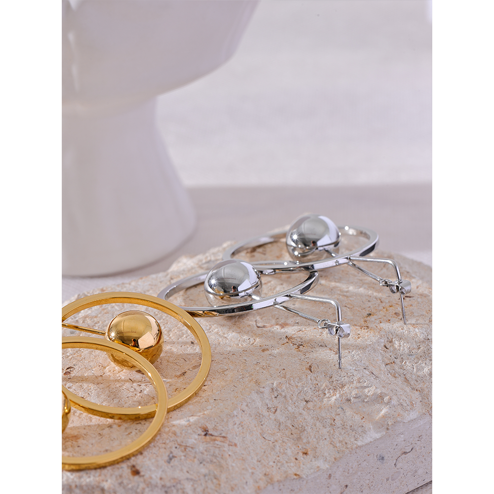 Geometric Sphere Drop Earrings