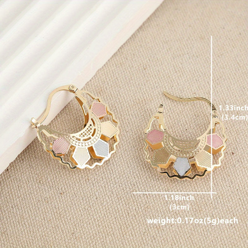 Gold Plated Large Hoop Earrings