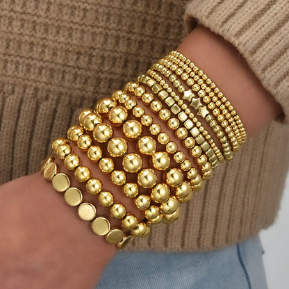 13pc Boho Vintage CCB Beaded Bracelet Set