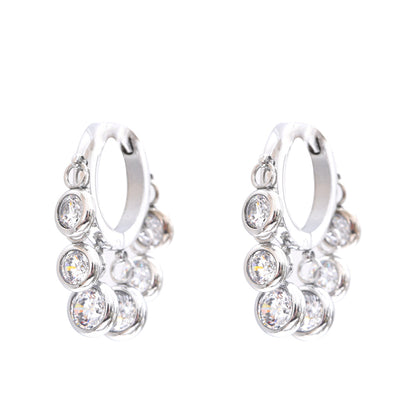 Crystal Dangle Hoop Earrings