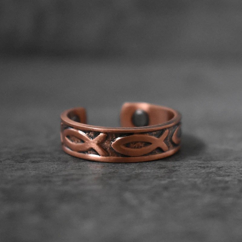Adjustable Fish Copper Ring