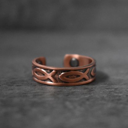 Adjustable Fish Copper Ring