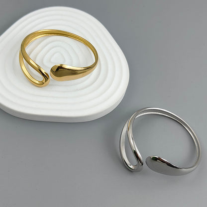 Sleek Twist Open Cuff Ring