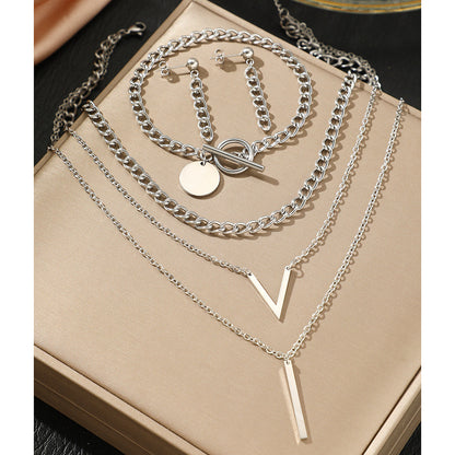 4pc Minimal Pendant Jewelry Set