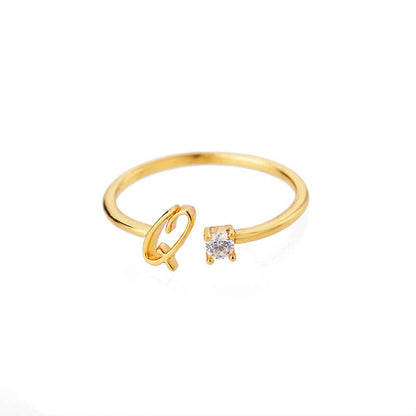 Mini Zircon Initial Ring