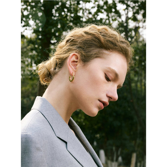 Minimalist U-Shaped Hoop Earrings
