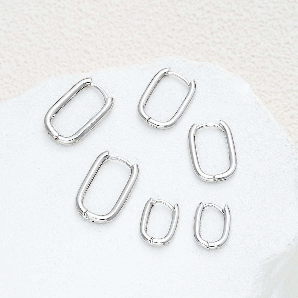 6pc Minimalist Geometric Hoop Earring Set