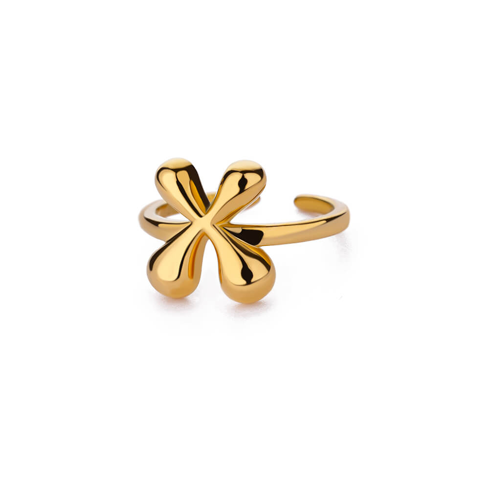 Gold Initial Statement Ring