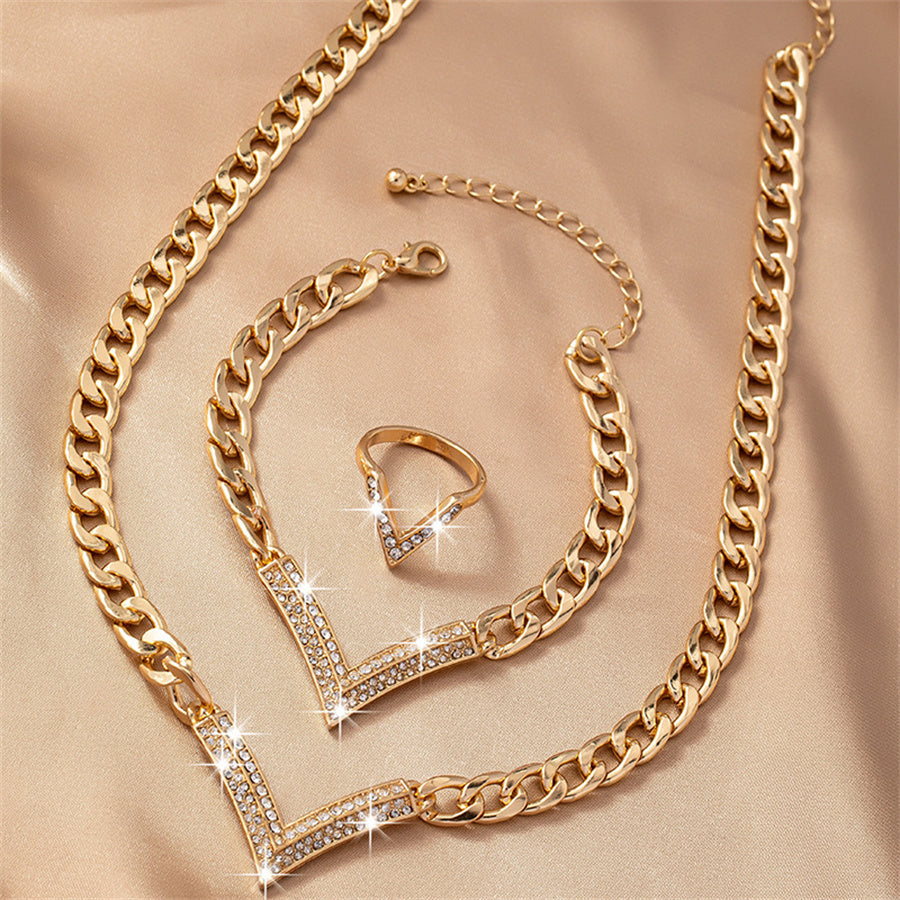 3pc V-Shape Chain Jewelry Set