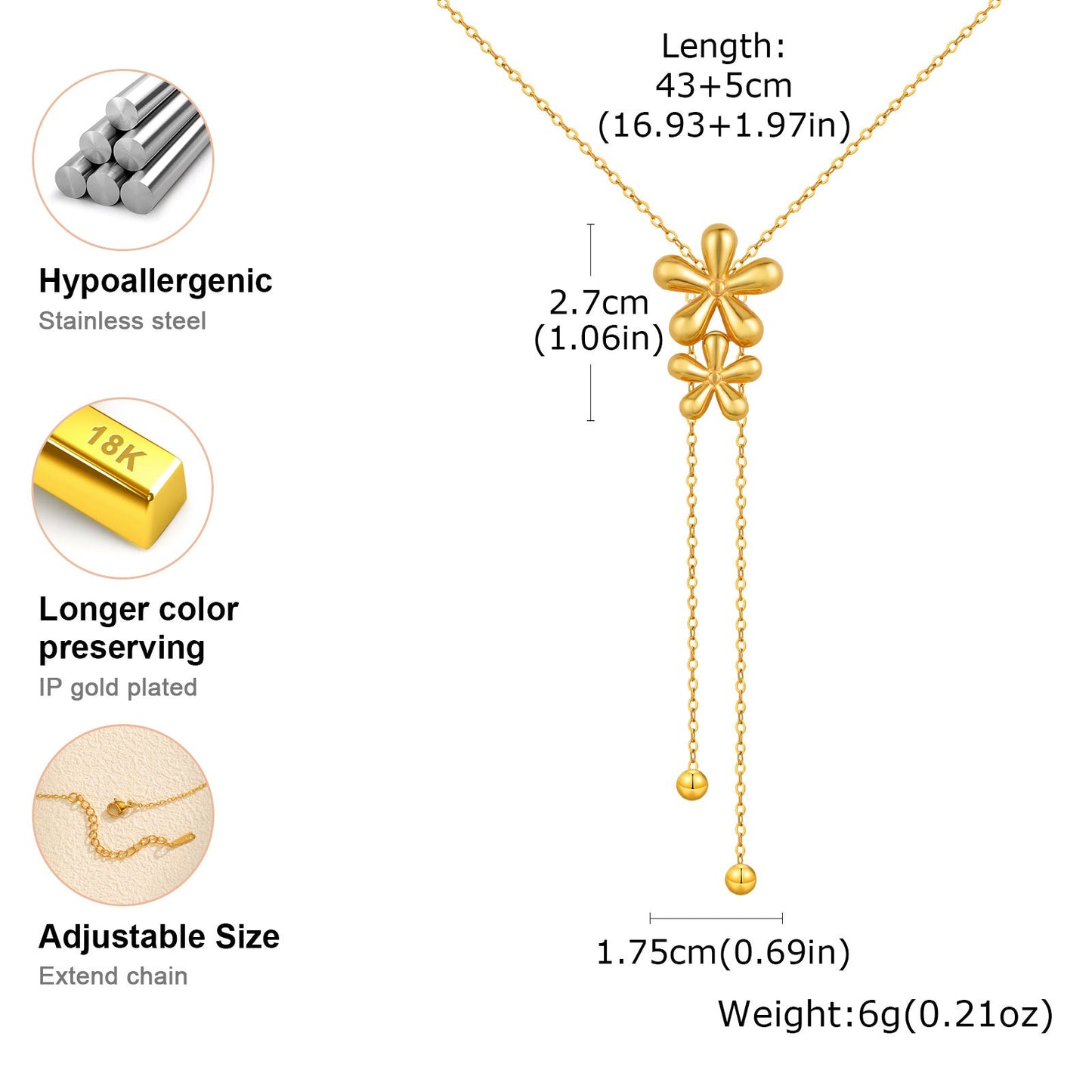 Chunky Initial Pendant Chain Necklace