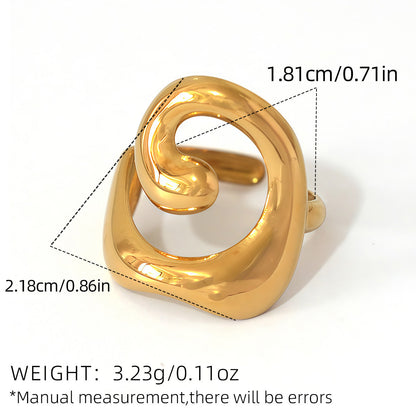 Minimalist 18K Gold Plated Opening Ring