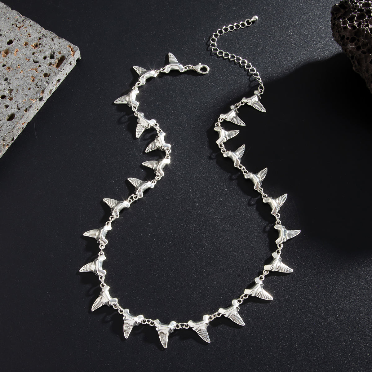 Rivet Spike Punk Choker Necklace