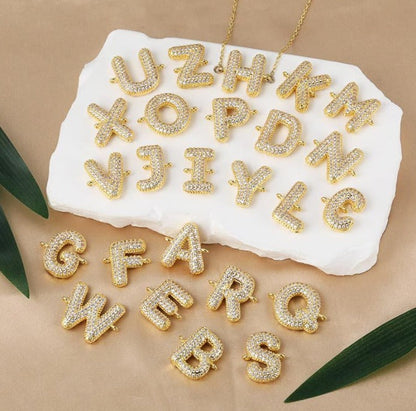 2pc Initial Bubble Bracelet Set