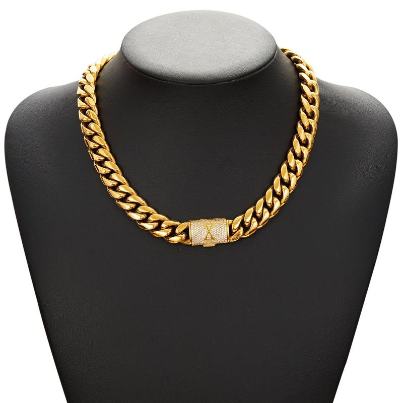 Cuban Link Letter Necklace