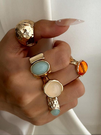Vintage Stone Ring Set