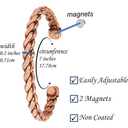 3pc Copper Cuff Bracelet