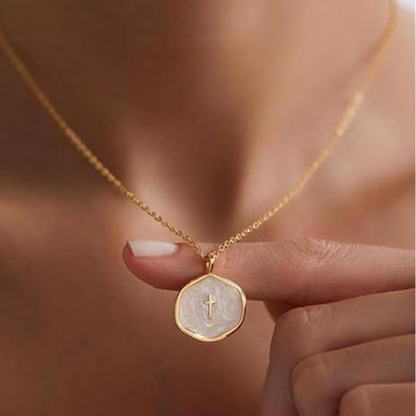 18k Dainty Cross Necklace