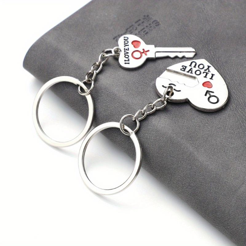 2pc Lovers Heart Keychain Set